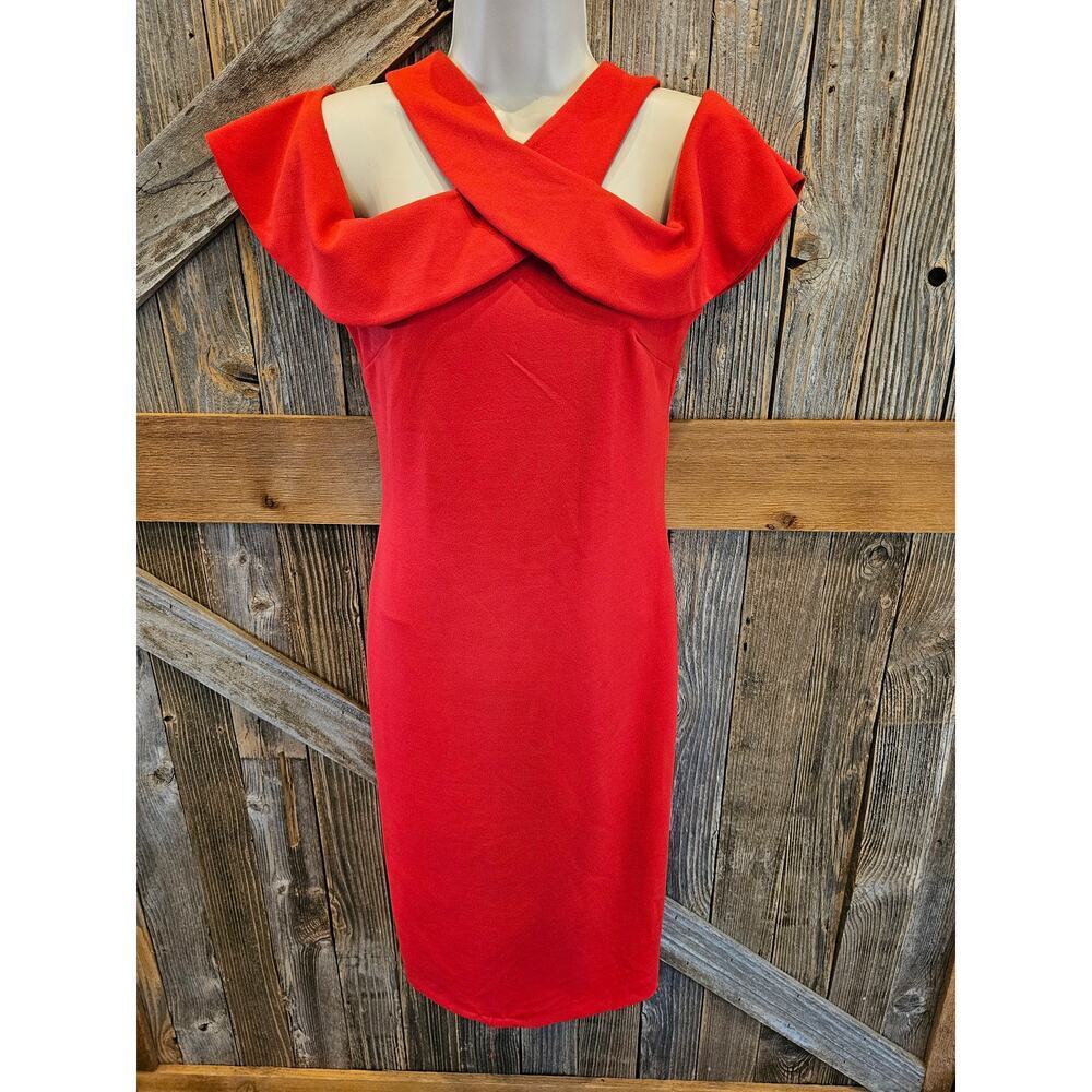 Rachel Roy jolie dress red size small official shoulder lined chic formal prom